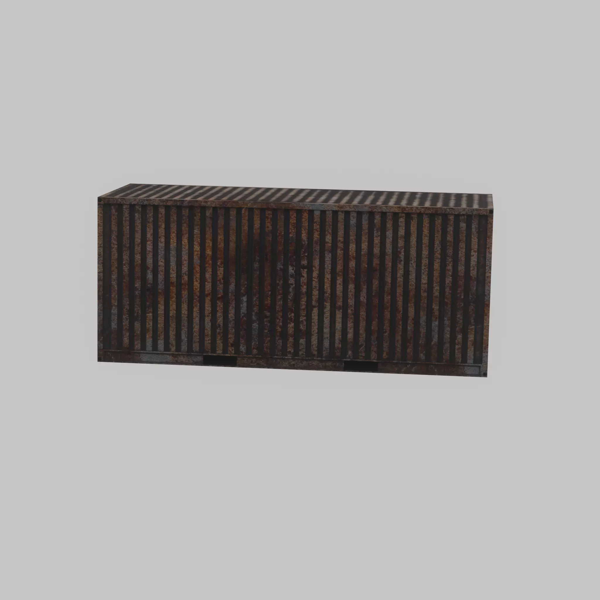 Rusty Freight-Container 20ft  Low-poly 3D model_26