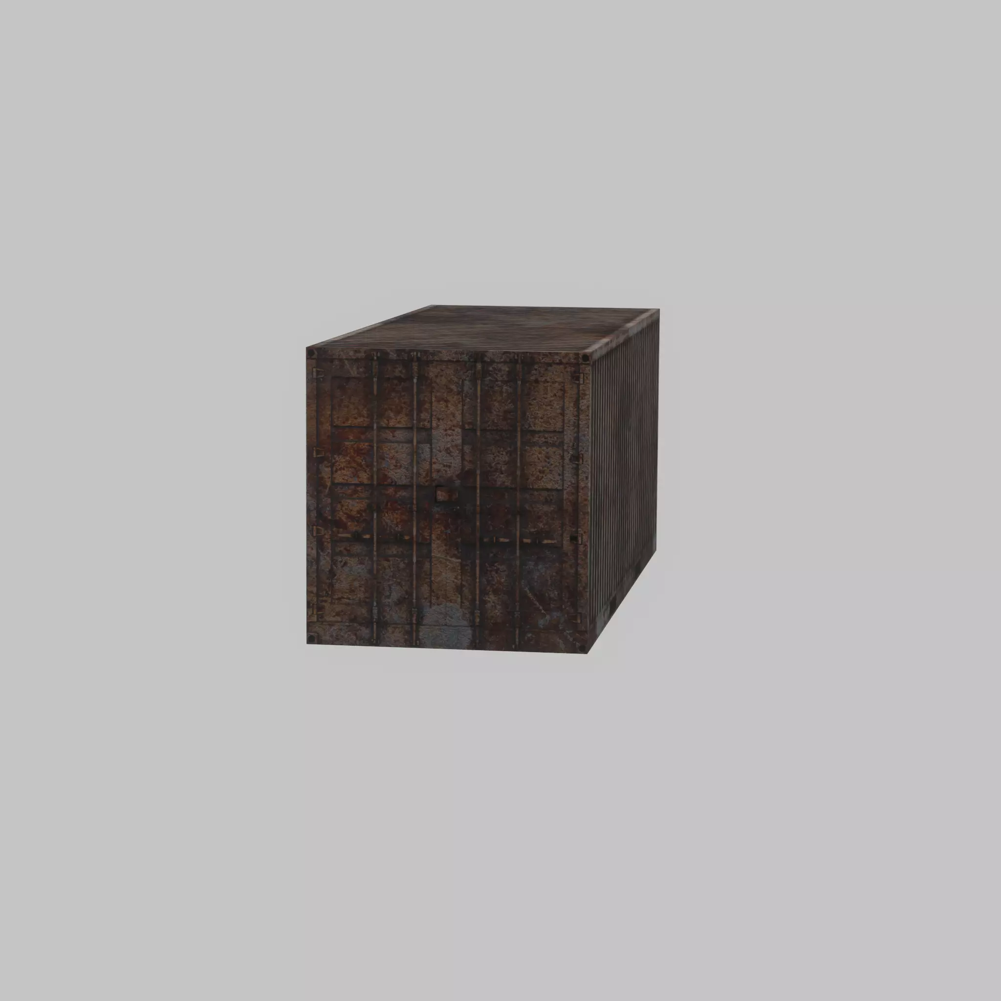 Rusty Freight-Container 20ft  Low-poly 3D model_48
