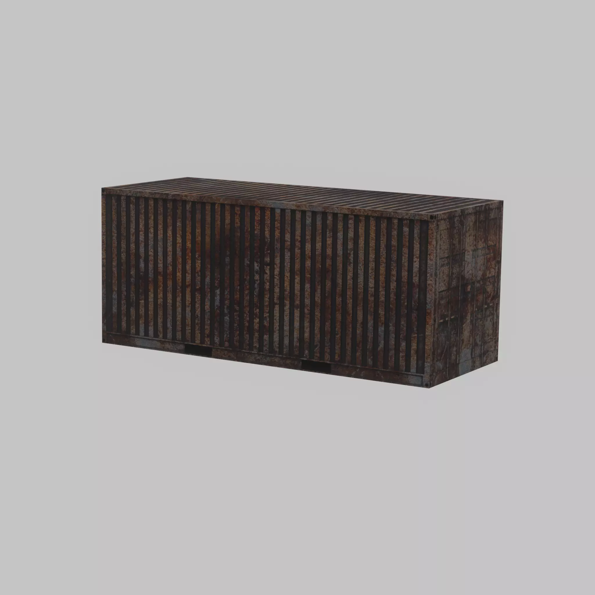 Rusty Freight-Container 20ft  Low-poly 3D model_65