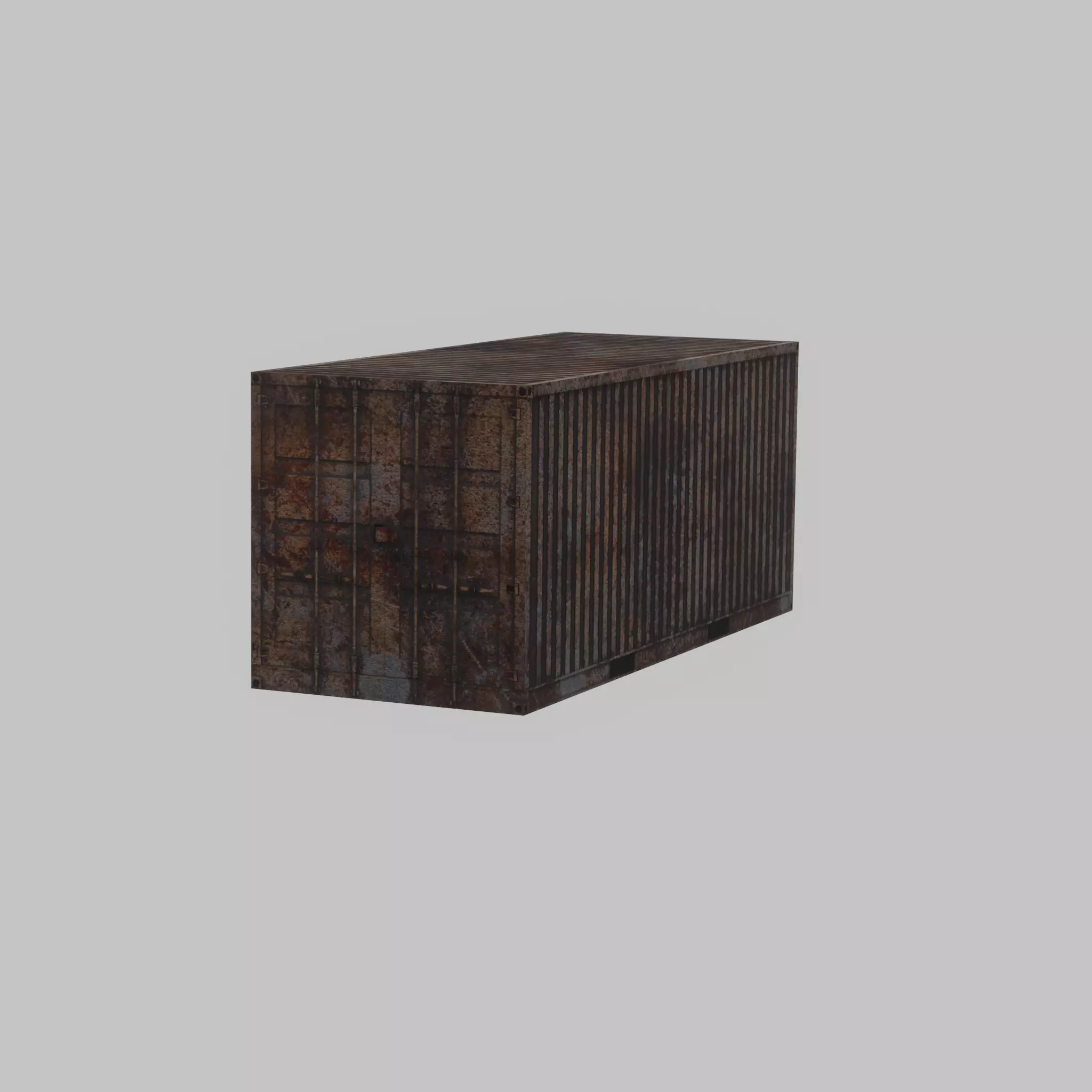Rusty Freight-Container 20ft  Low-poly 3D model_54