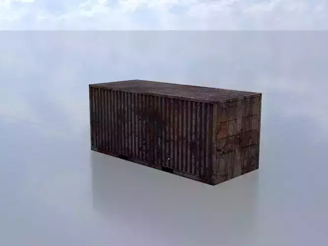 Rusty Freight-Container 20ft  Low-poly 3D model