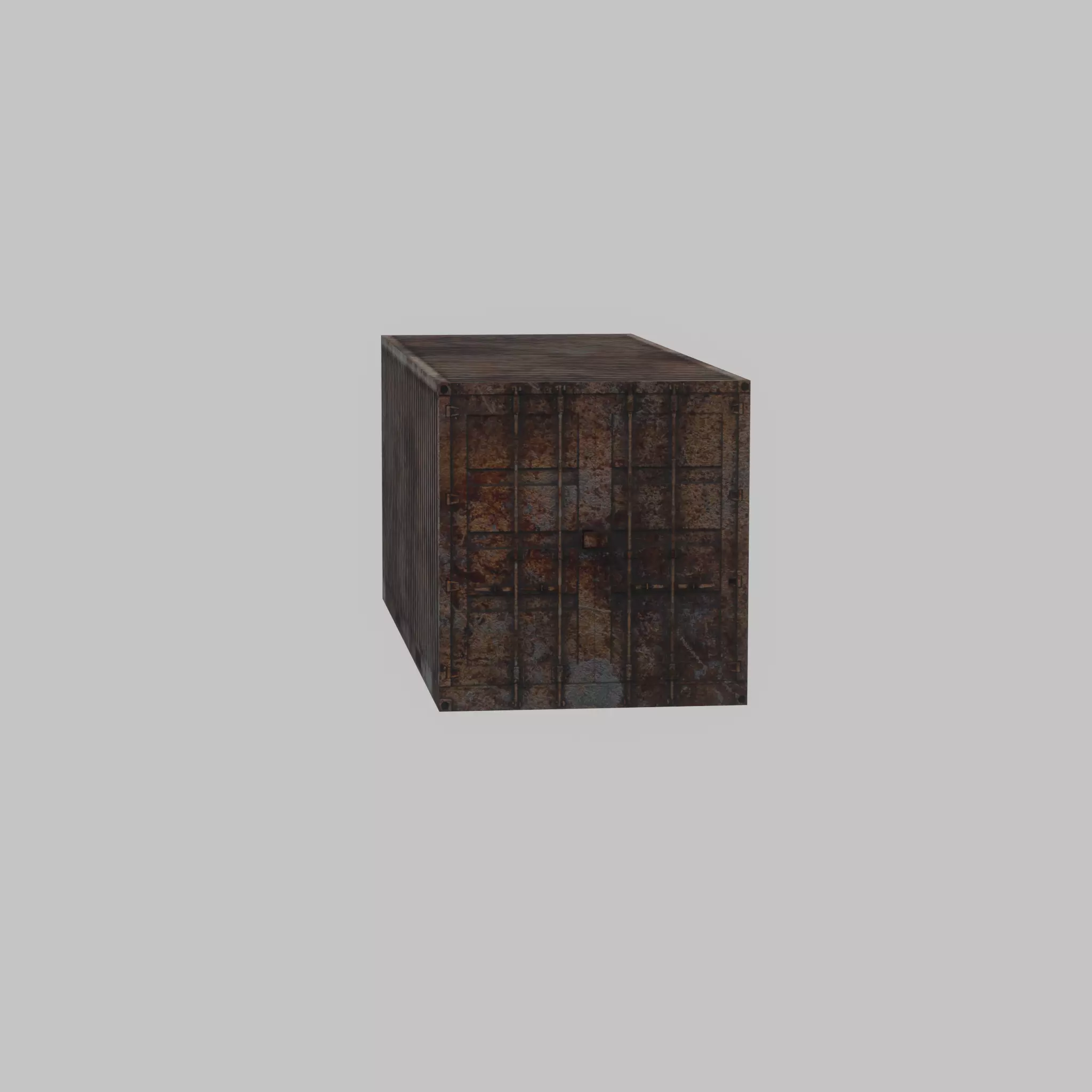 Rusty Freight-Container 20ft  Low-poly 3D model_47