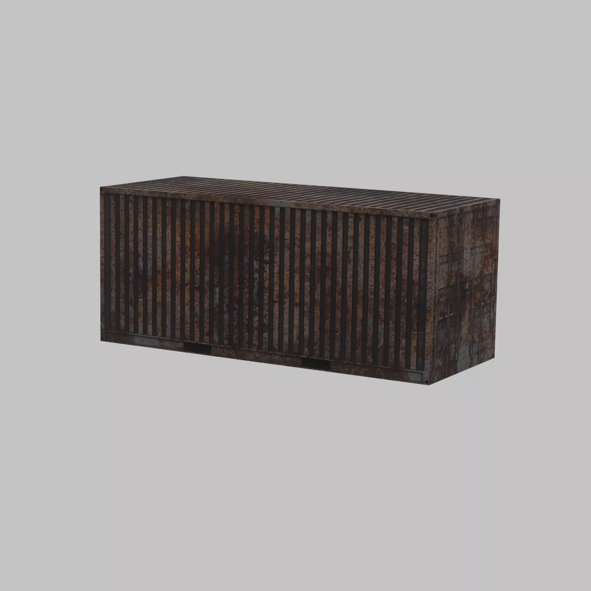 Rusty Freight-Container 20ft  Low-poly 3D model_52