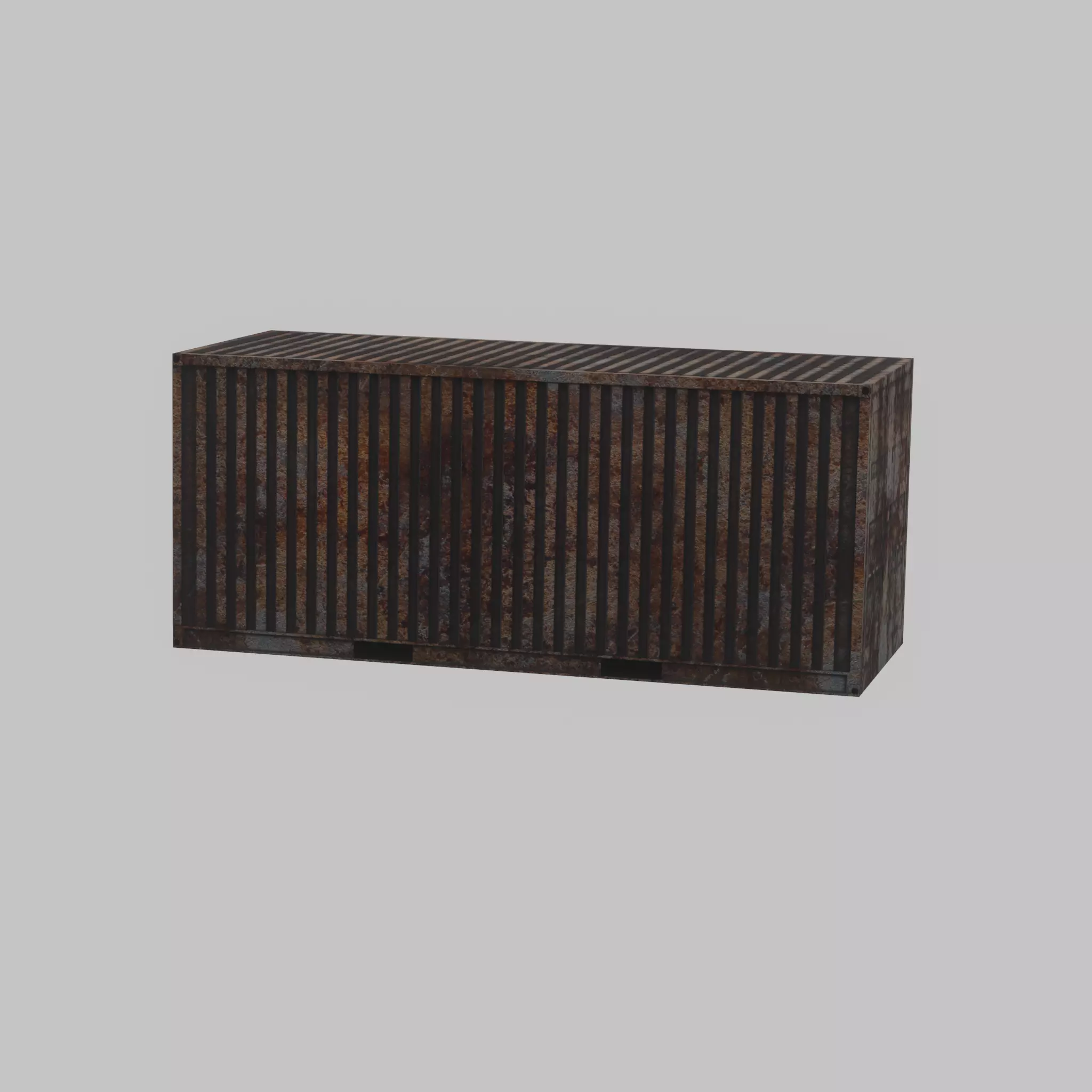 Rusty Freight-Container 20ft  Low-poly 3D model_68