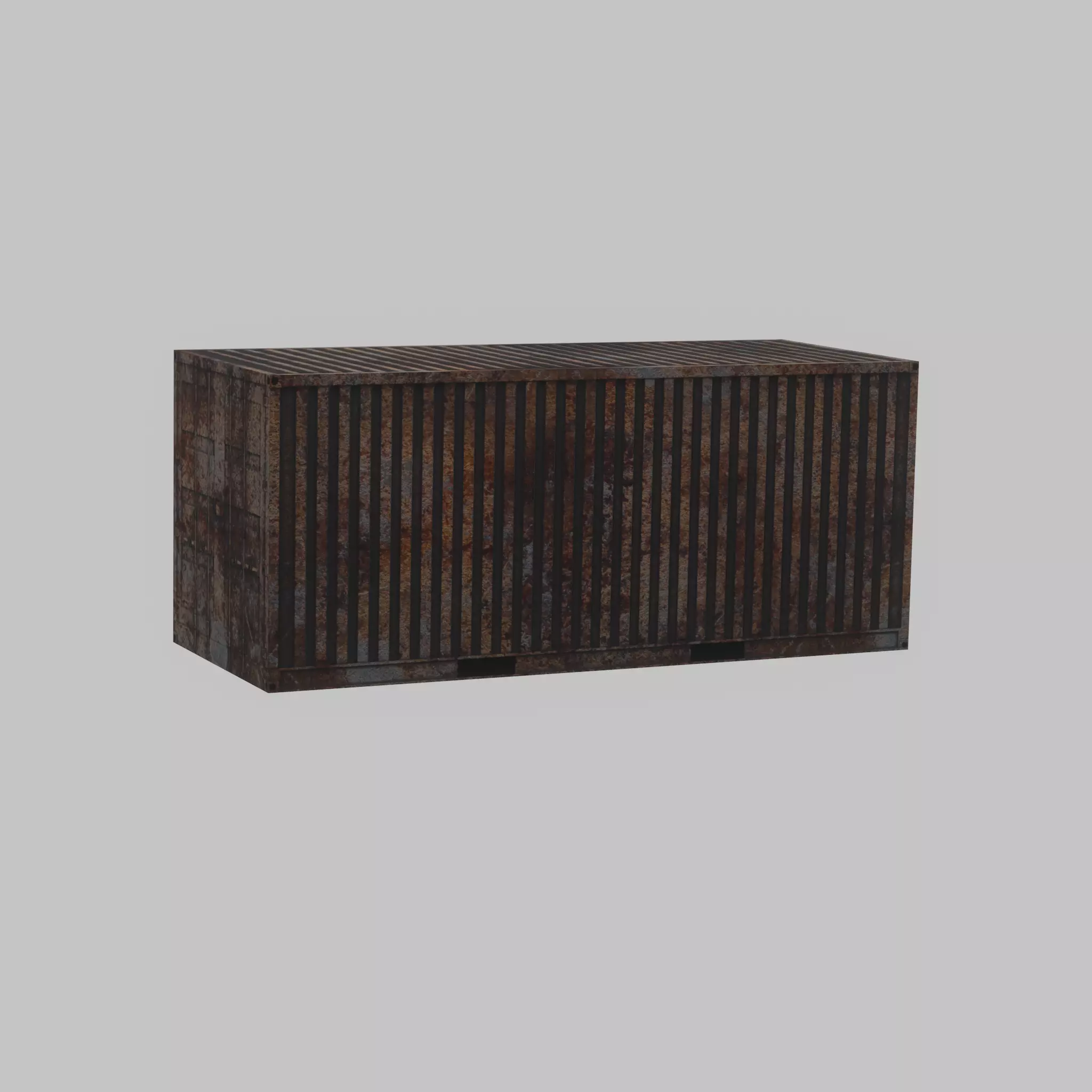 Rusty Freight-Container 20ft  Low-poly 3D model_49