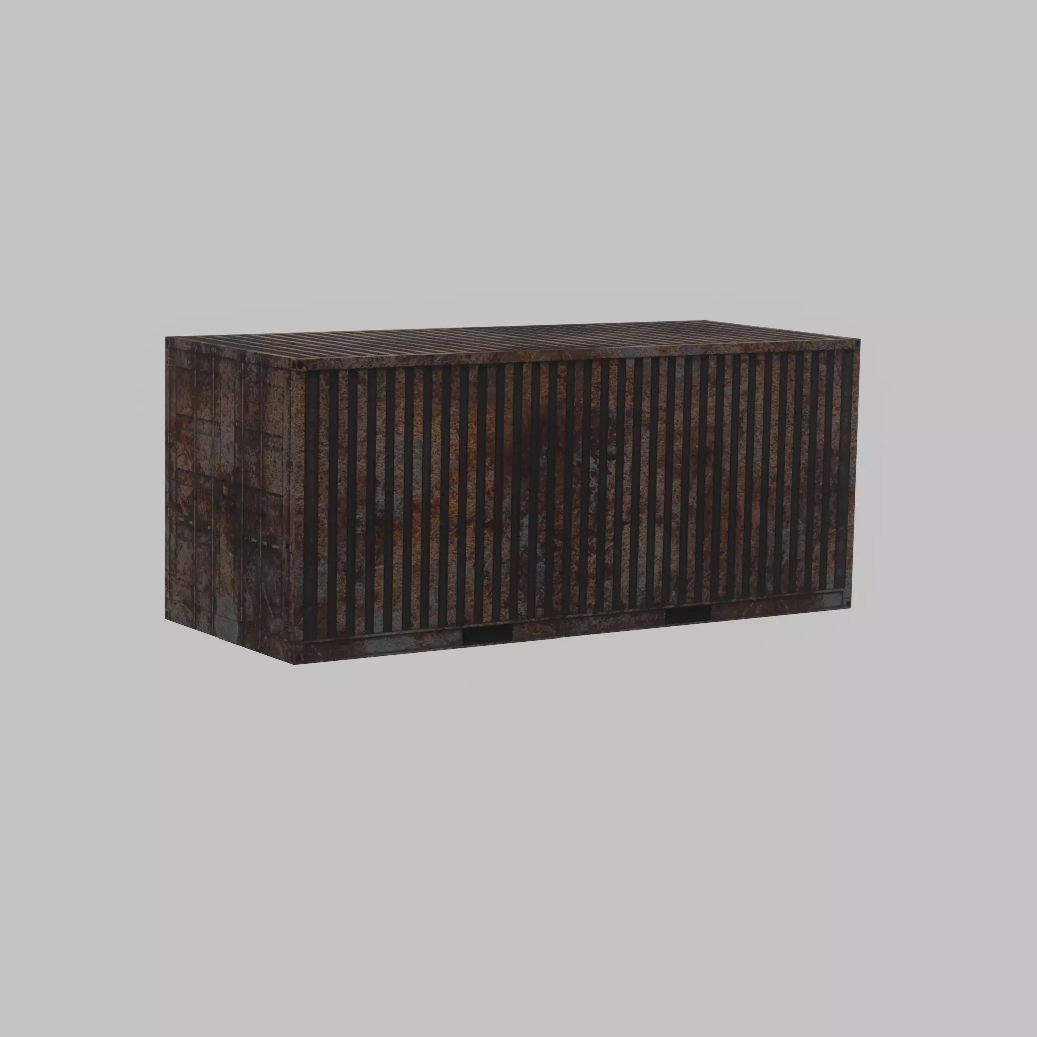 Rusty Freight-Container 20ft  Low-poly 3D model_62
