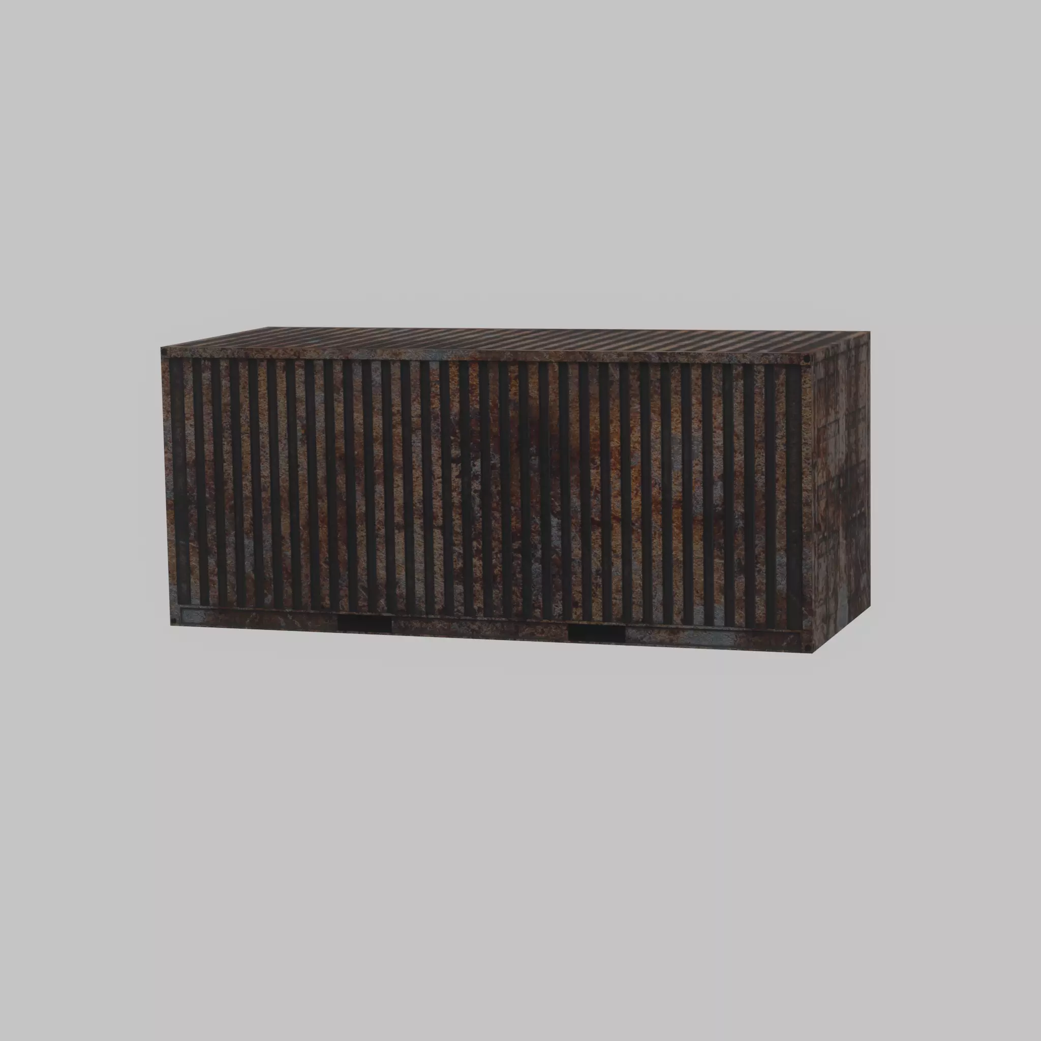 Rusty Freight-Container 20ft  Low-poly 3D model_45