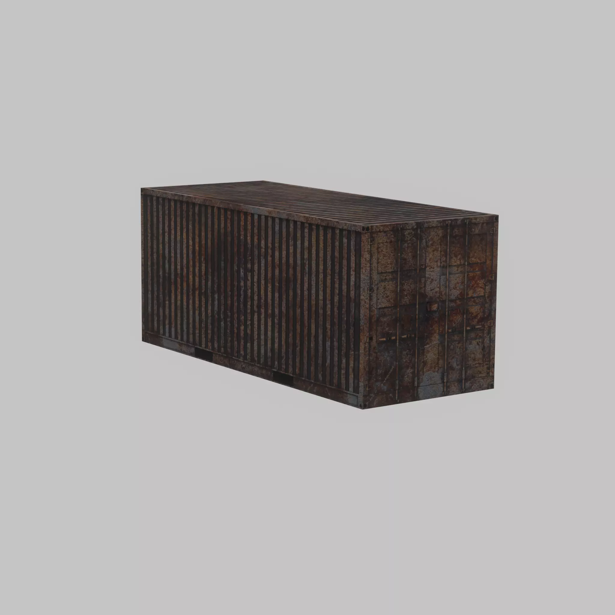 Rusty Freight-Container 20ft  Low-poly 3D model_64