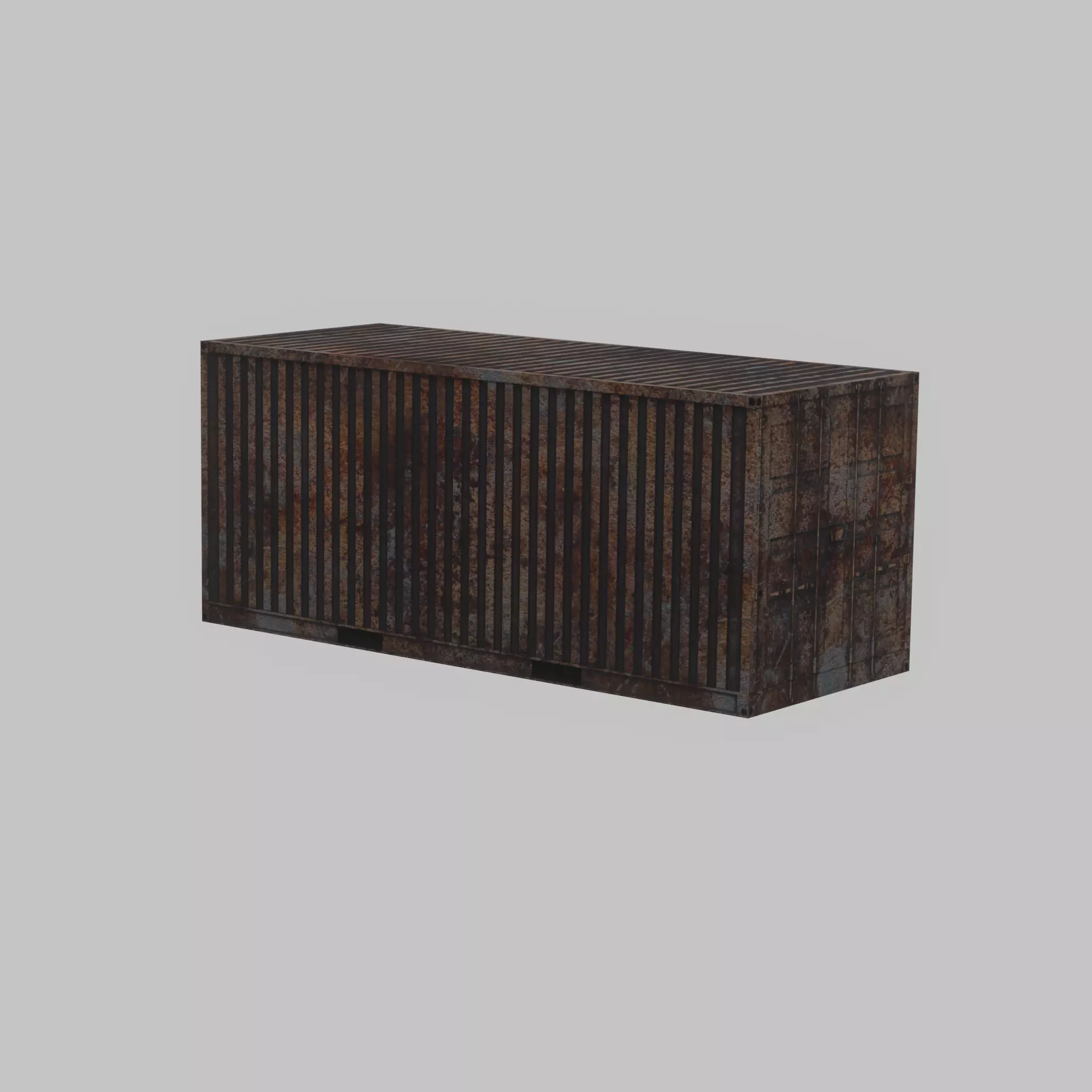Rusty Freight-Container 20ft  Low-poly 3D model_60