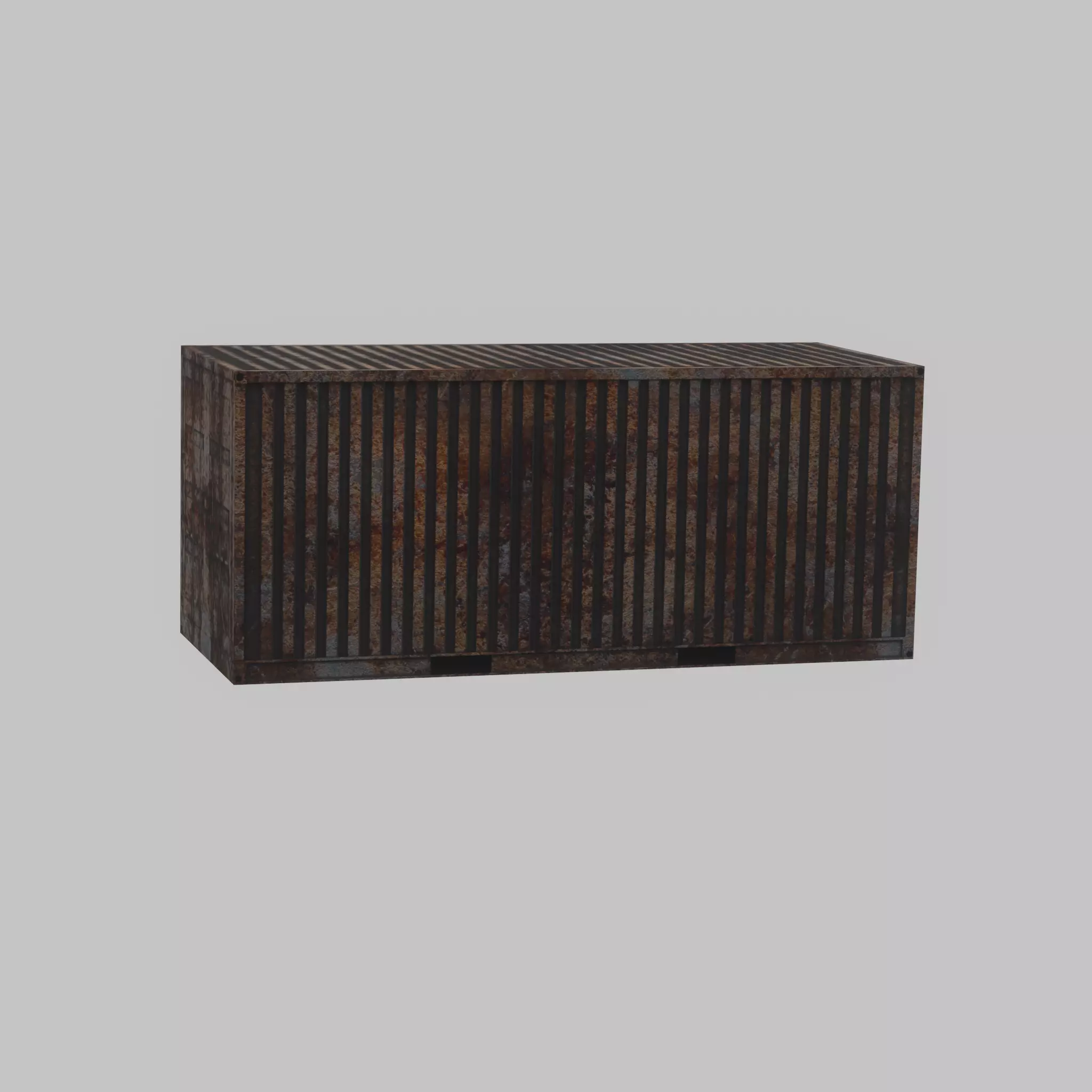 Rusty Freight-Container 20ft  Low-poly 3D model_41