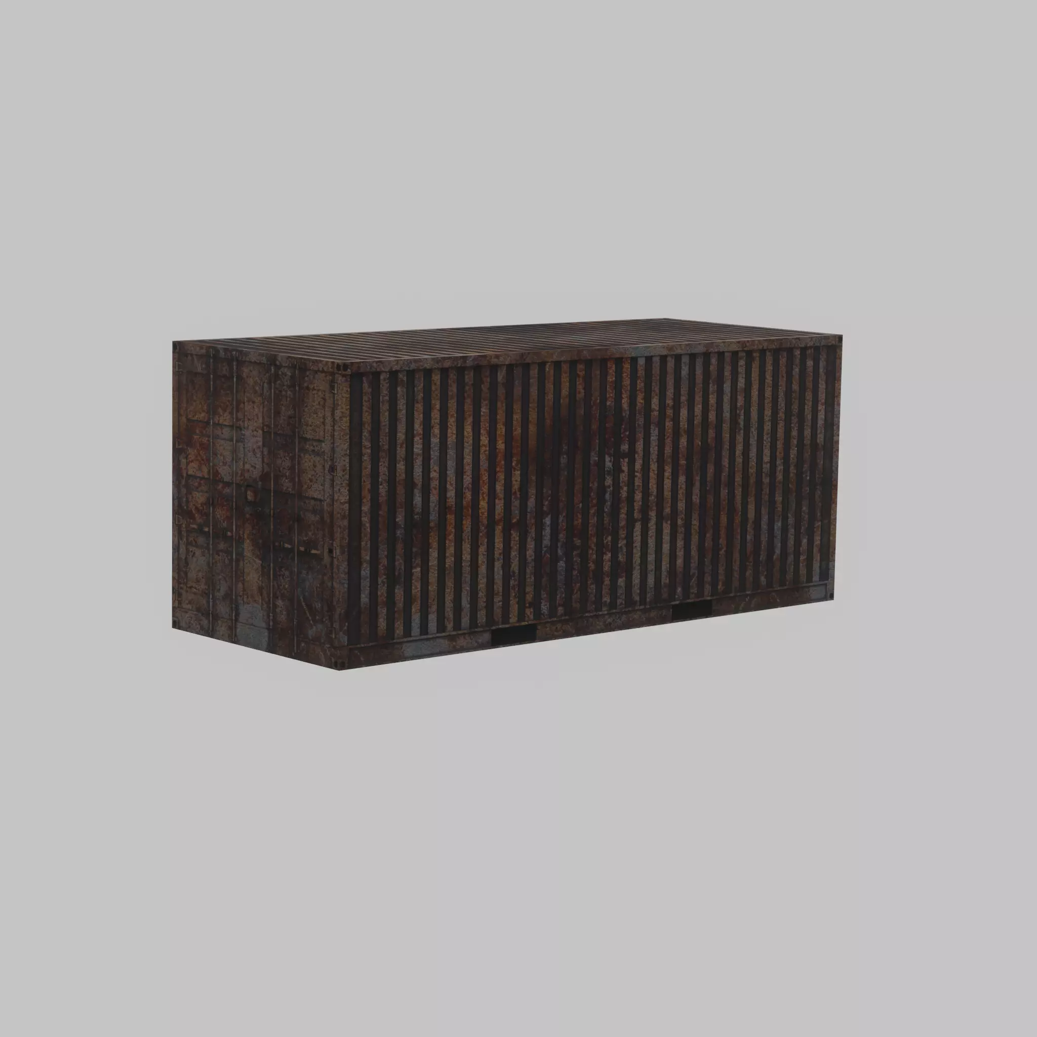 Rusty Freight-Container 20ft  Low-poly 3D model_70