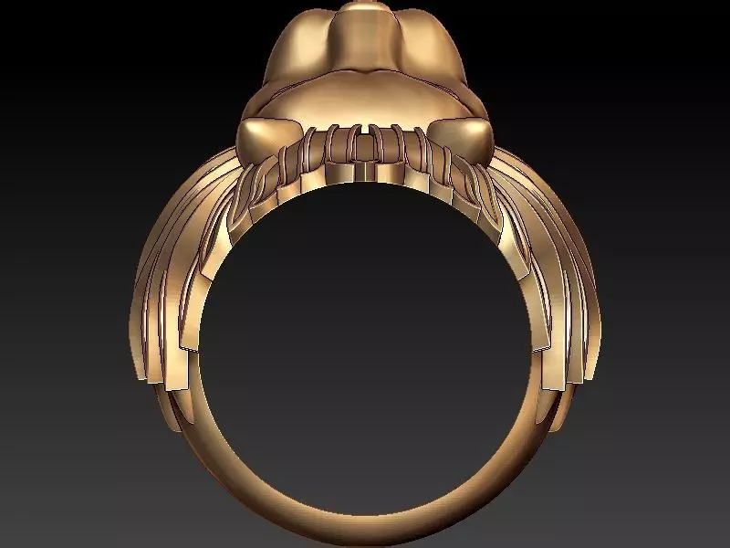Lion Ring 3D print model_6