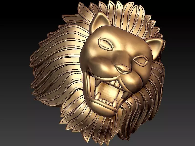 Lion Ring 3D print model_4
