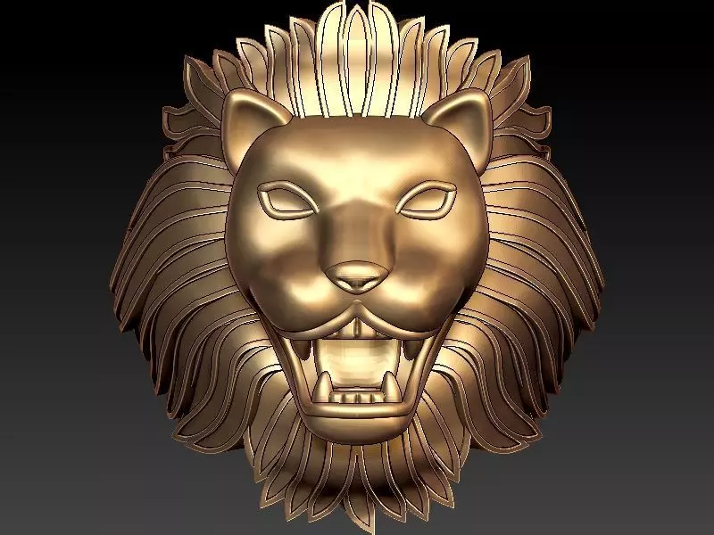 Lion Ring 3D print model_1