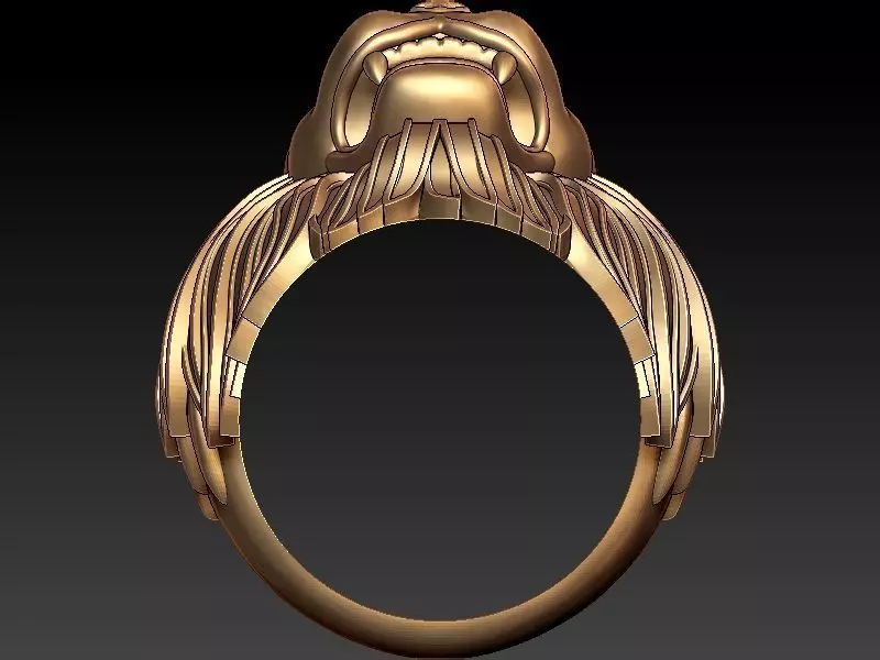 Lion Ring 3D print model_2