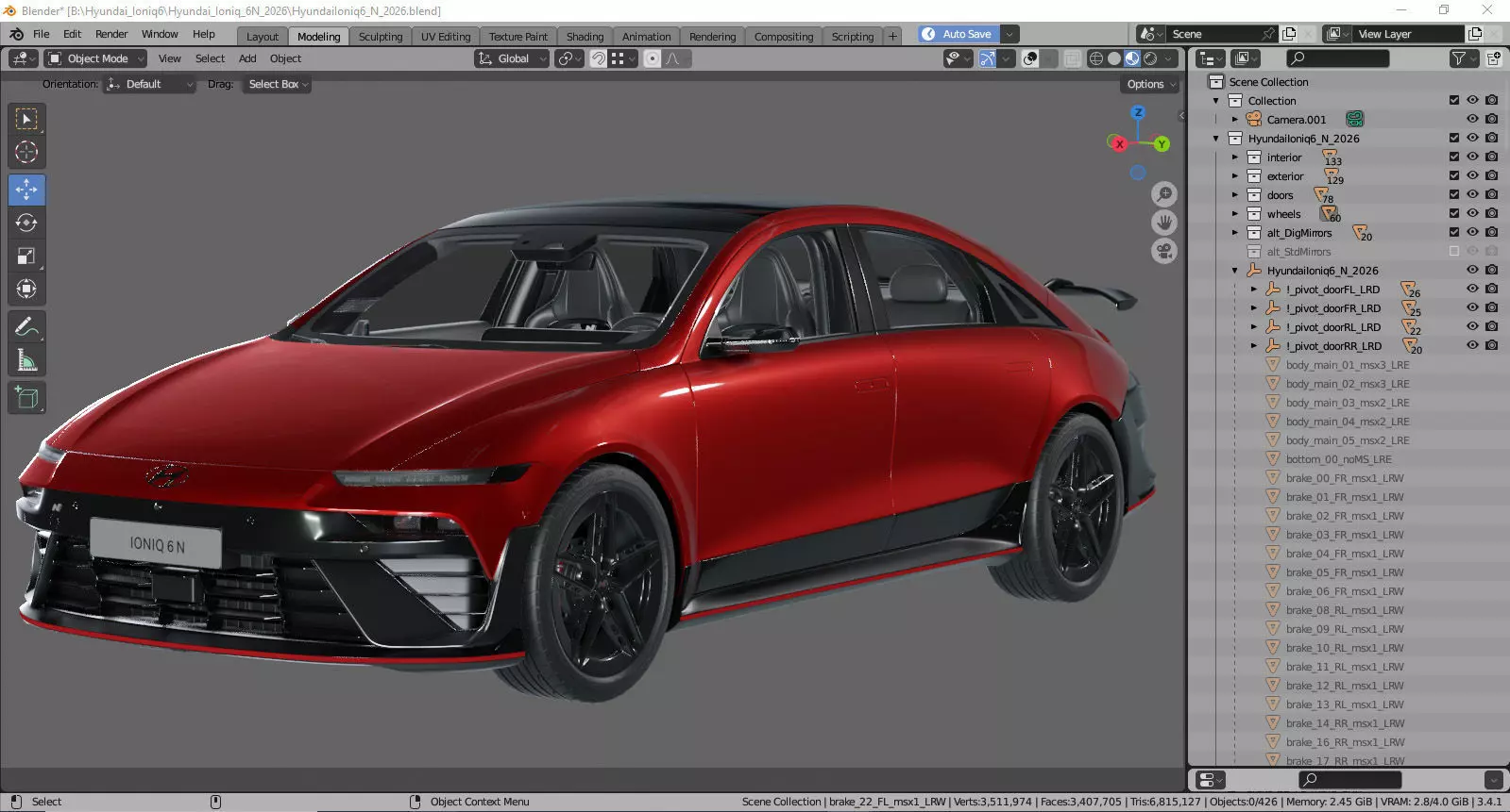 Hyundai Ioniq 6 N 2026 3D model_50