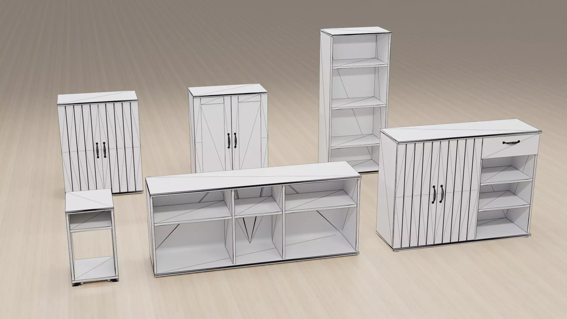 SKRUVBY IKEA Furniture Collection 6 Models Low-poly 3D model_4