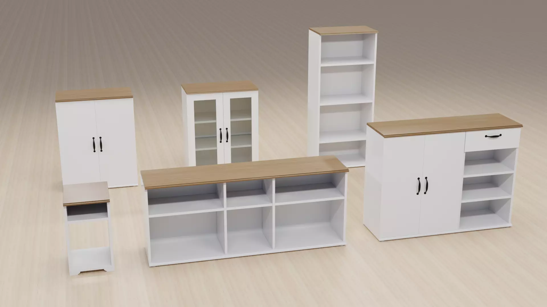 SKRUVBY IKEA Furniture Collection 6 Models Low-poly 3D model_3