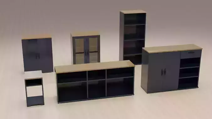SKRUVBY IKEA Furniture Collection 6 Models Low-poly 3D model