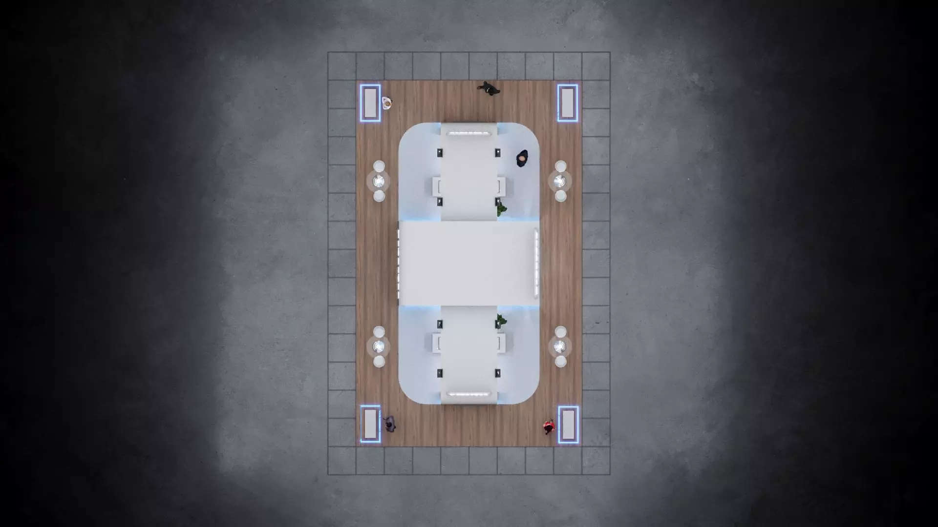 1-Modern Exhibition Booth 13x8m - 3ds Max - Corona Renderer Low-poly 3D model_6