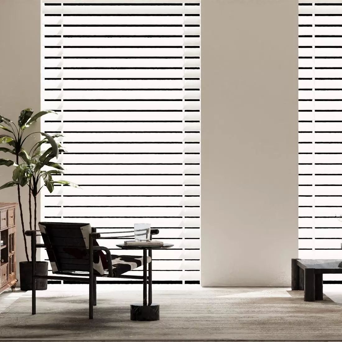 Decorative cabinet and leisure chair 3D model_2