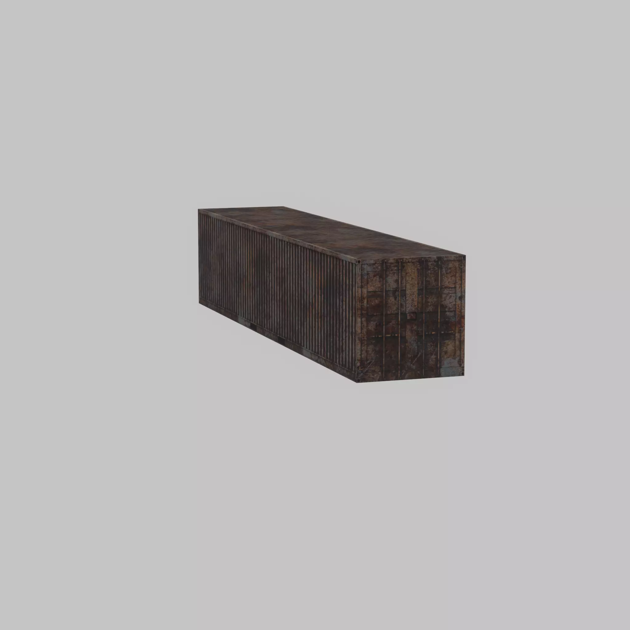 Rusty Cargo-Container 40ft Low-poly 3D model_49