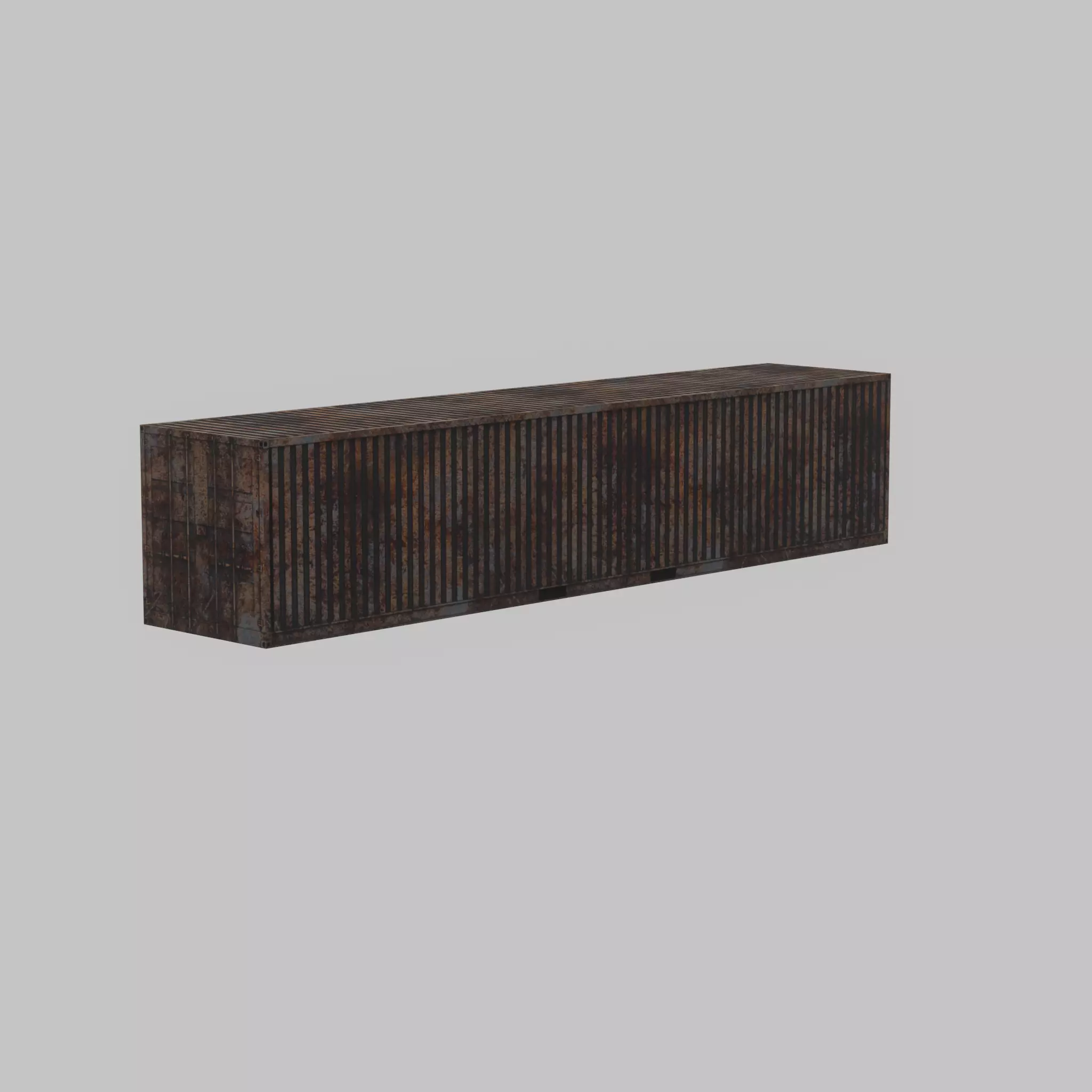 Rusty Cargo-Container 40ft Low-poly 3D model_51