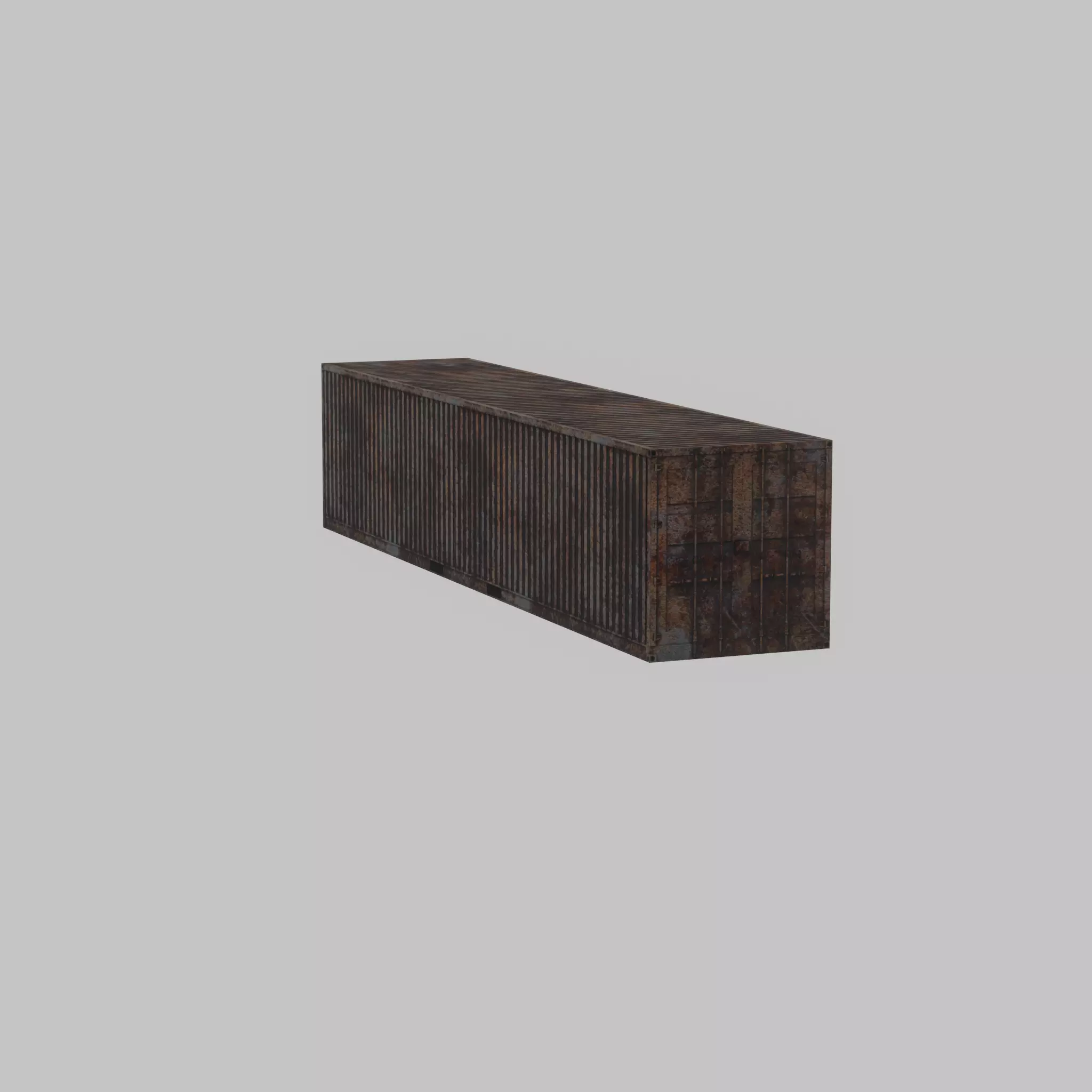 Rusty Cargo-Container 40ft Low-poly 3D model_45