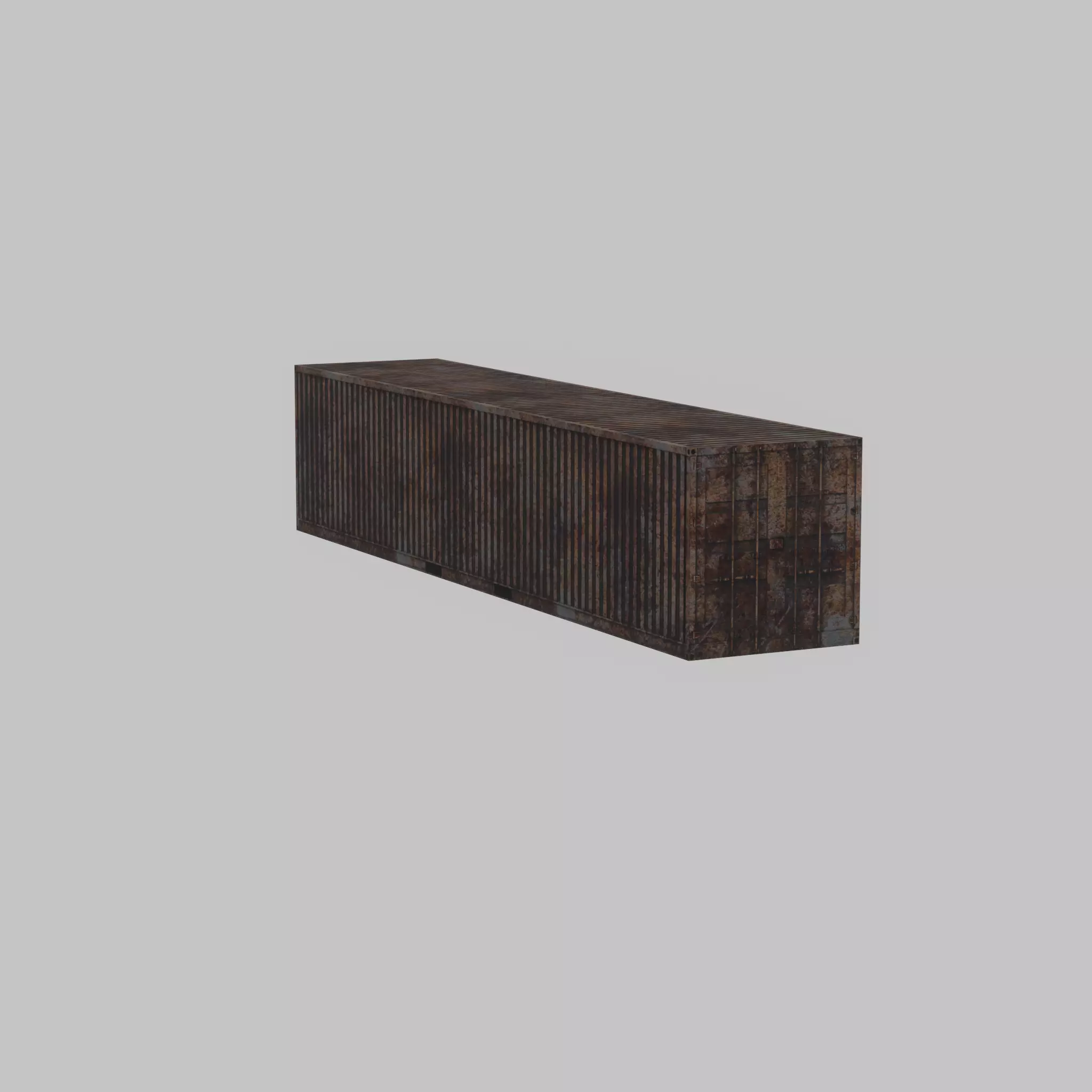 Rusty Cargo-Container 40ft Low-poly 3D model_60
