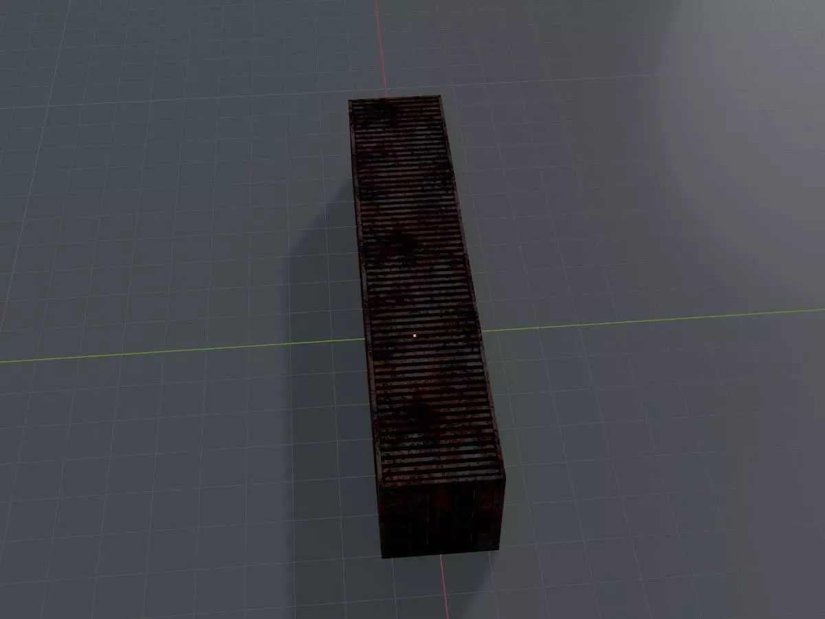 Rusty Cargo-Container 40ft Low-poly 3D model_17