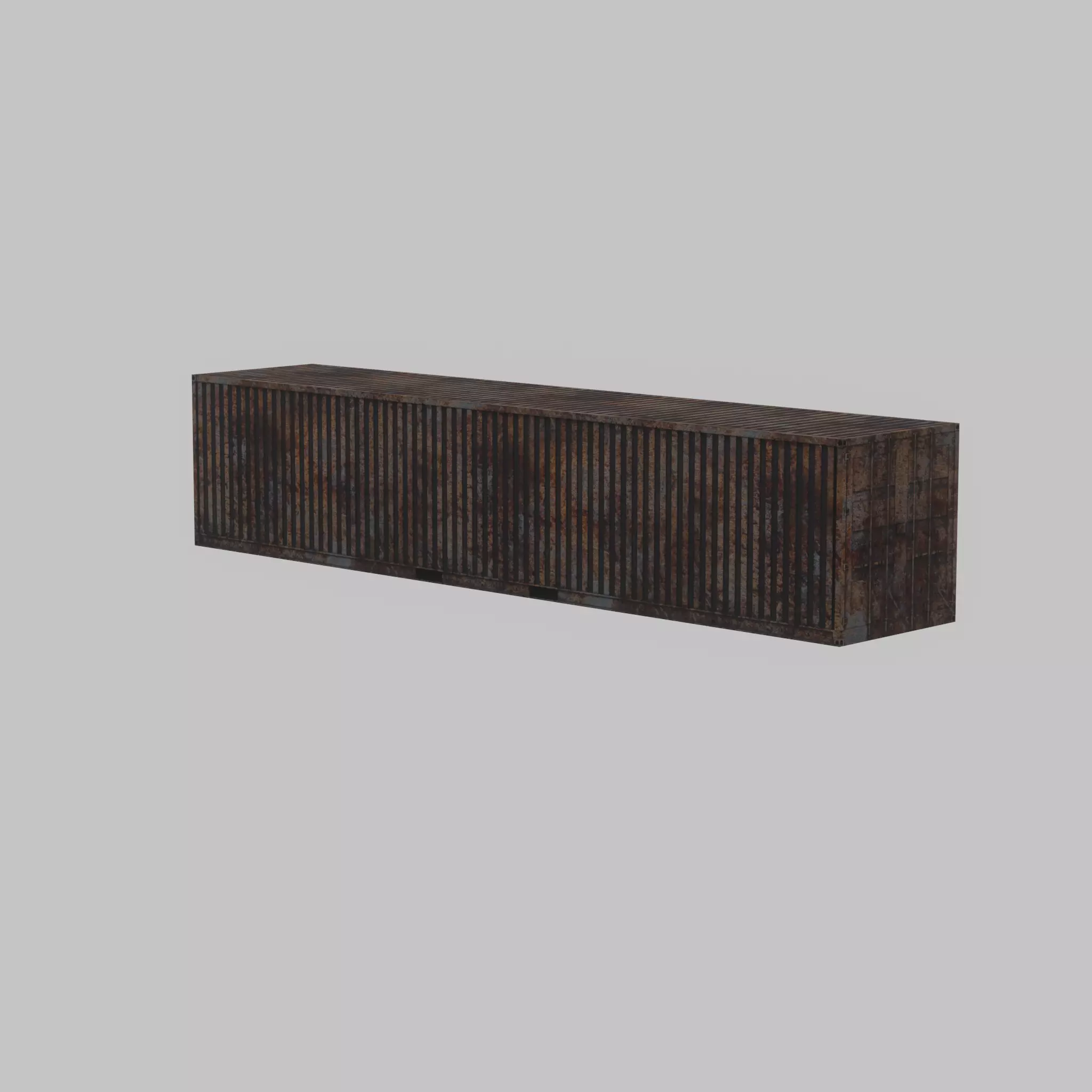 Rusty Cargo-Container 40ft Low-poly 3D model_36