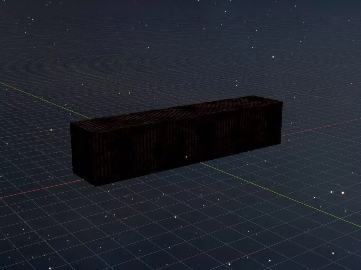 Rusty Cargo-Container 40ft Low-poly 3D model_21