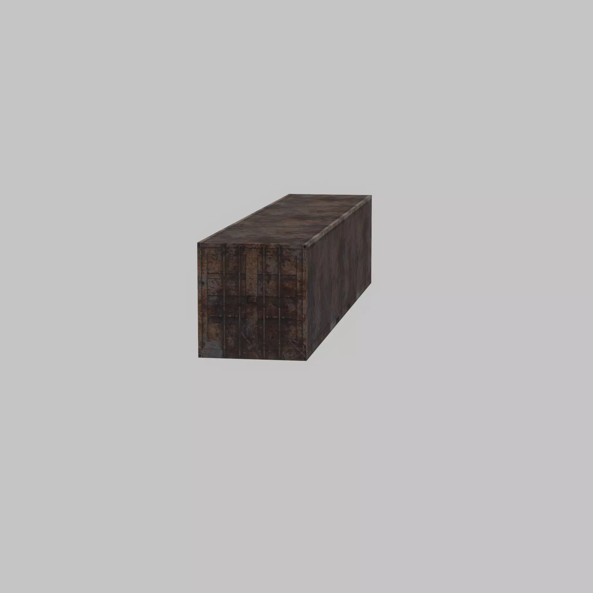 Rusty Cargo-Container 40ft Low-poly 3D model_30