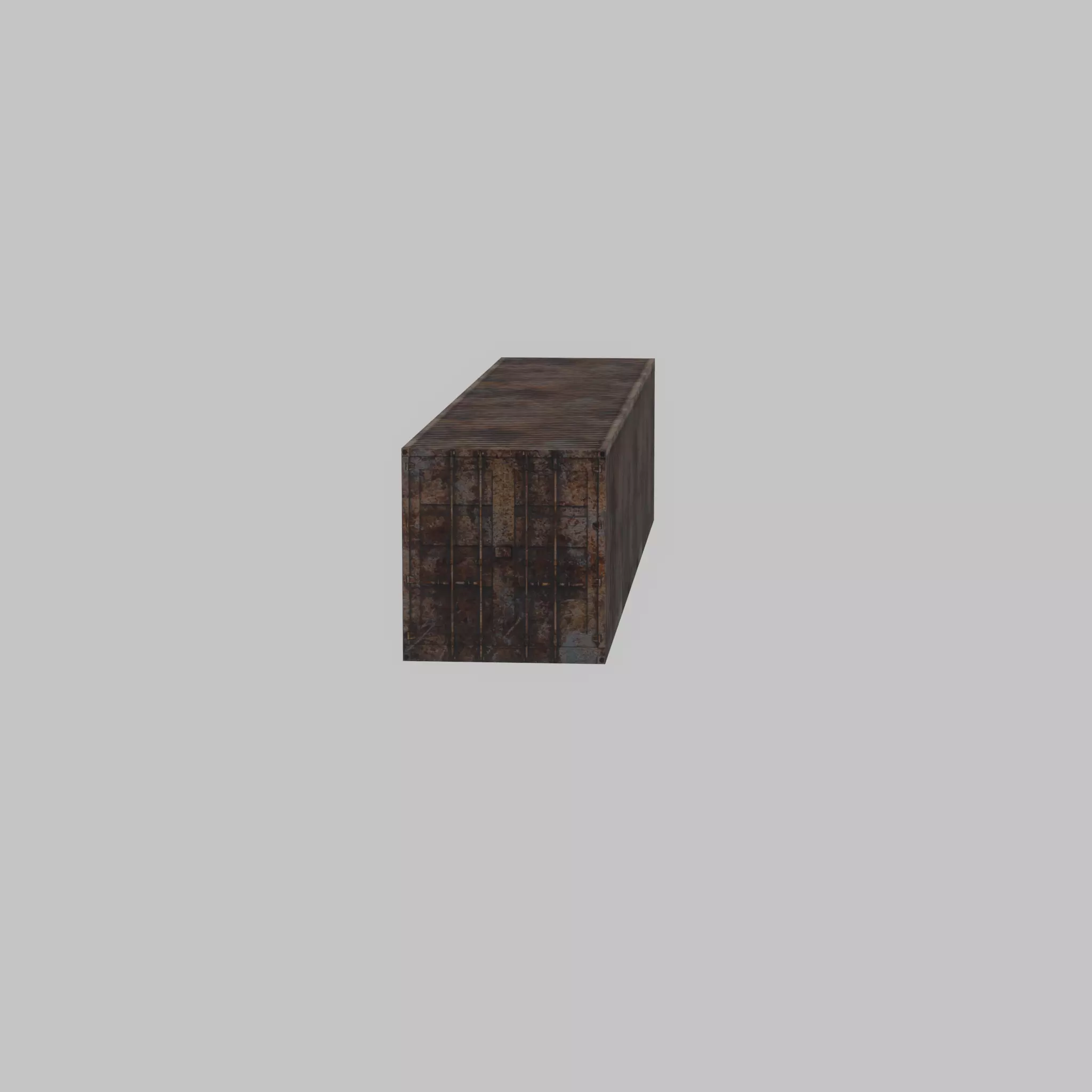 Rusty Cargo-Container 40ft Low-poly 3D model_34