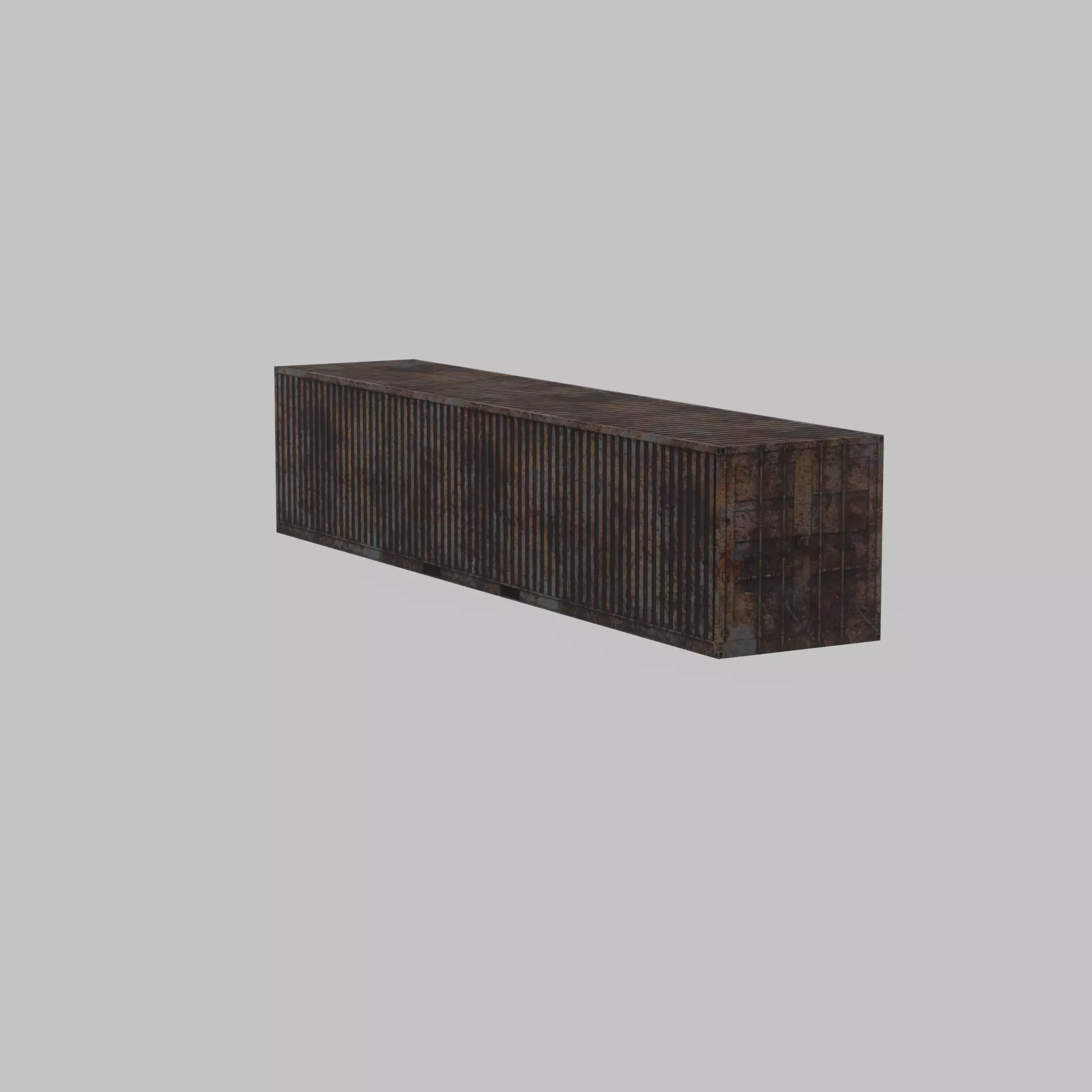 Rusty Cargo-Container 40ft Low-poly 3D model_56