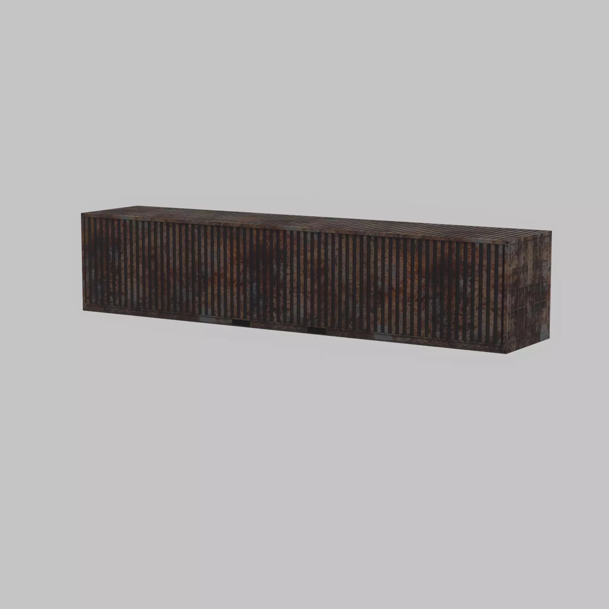 Rusty Cargo-Container 40ft Low-poly 3D model_68