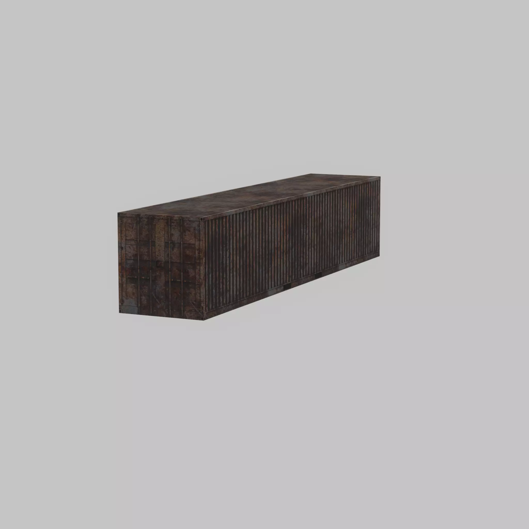 Rusty Cargo-Container 40ft Low-poly 3D model_67