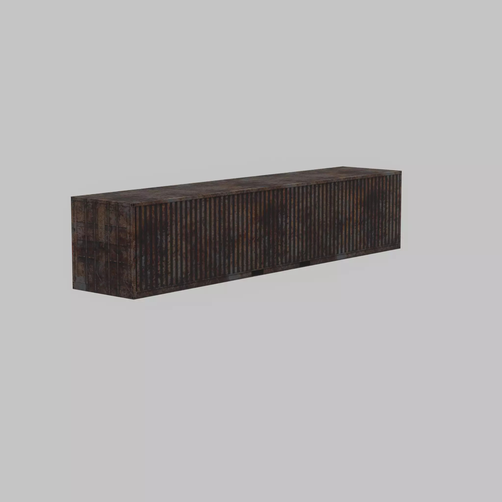 Rusty Cargo-Container 40ft Low-poly 3D model_69