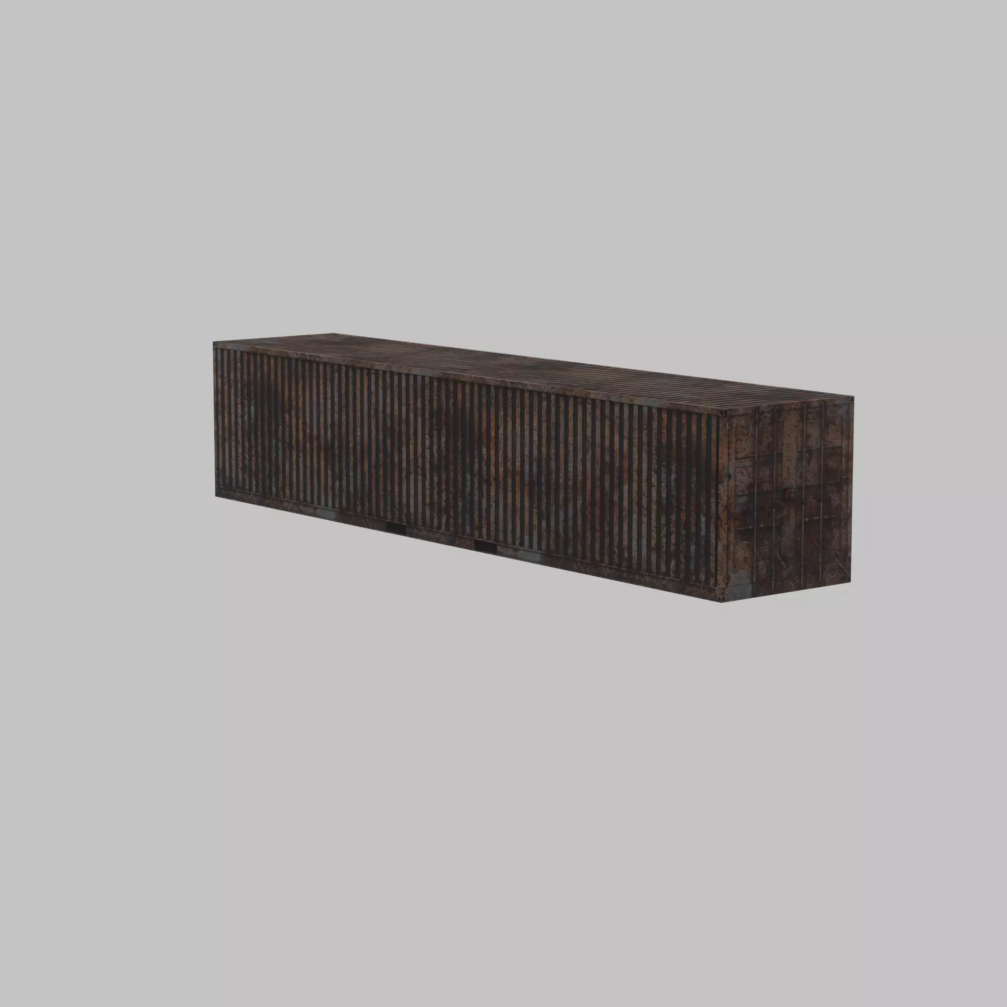 Rusty Cargo-Container 40ft Low-poly 3D model_26