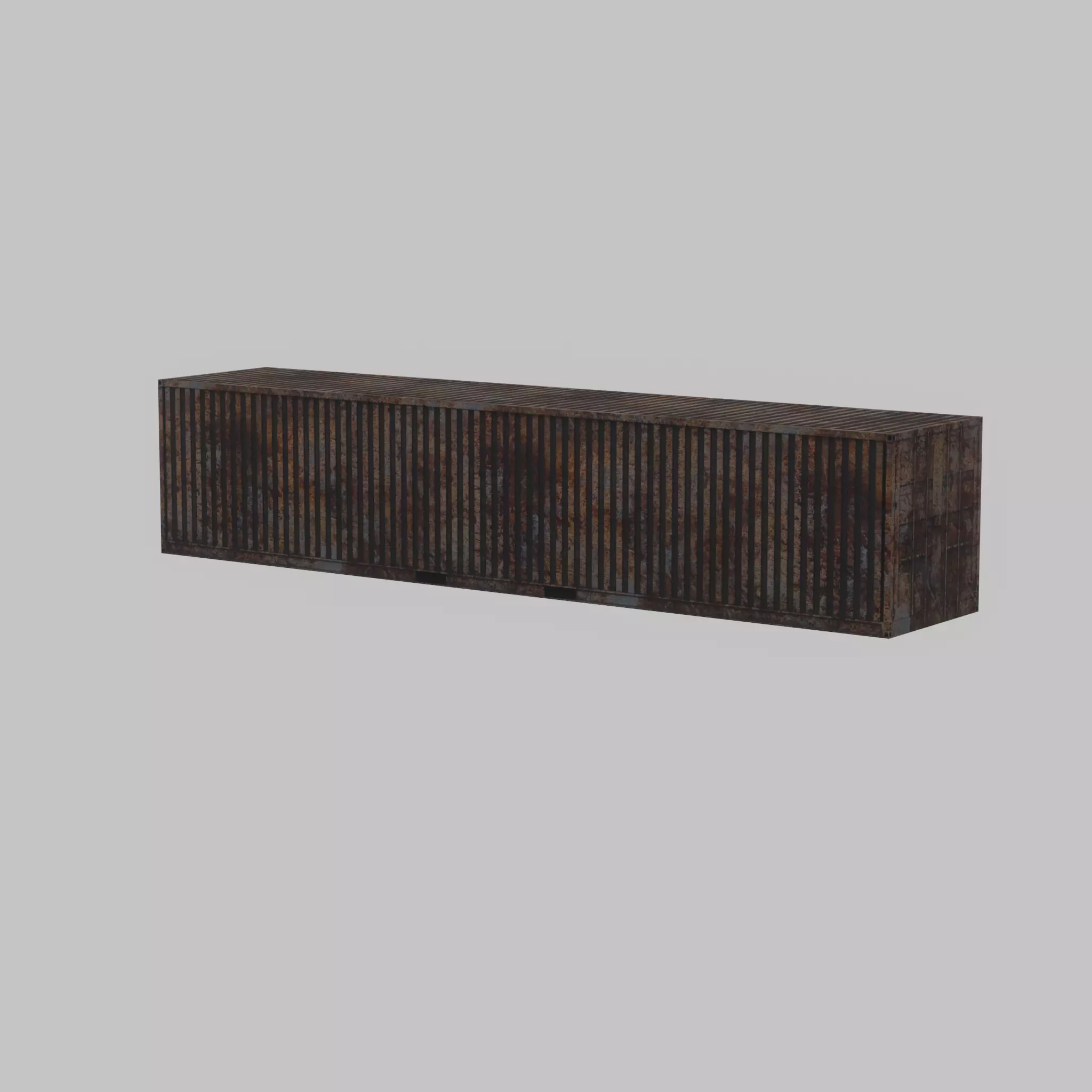 Rusty Cargo-Container 40ft Low-poly 3D model_54