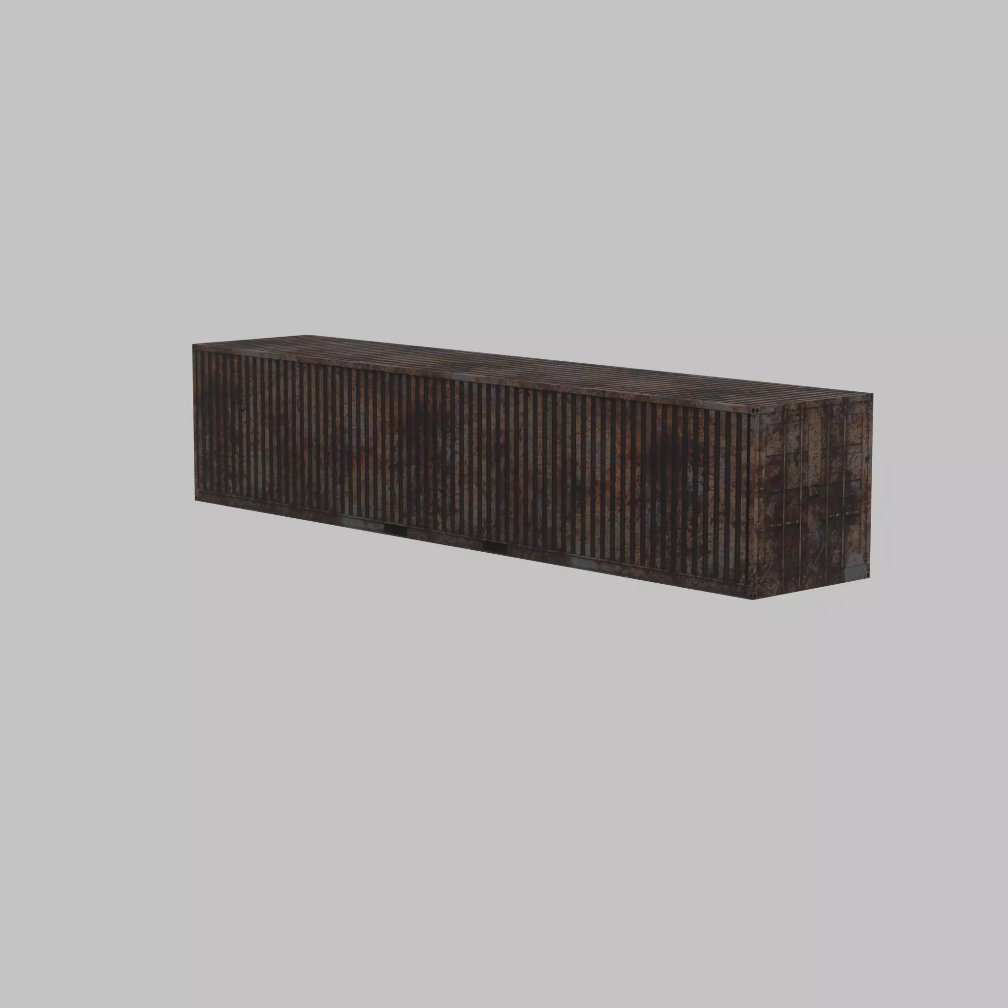 Rusty Cargo-Container 40ft Low-poly 3D model_50