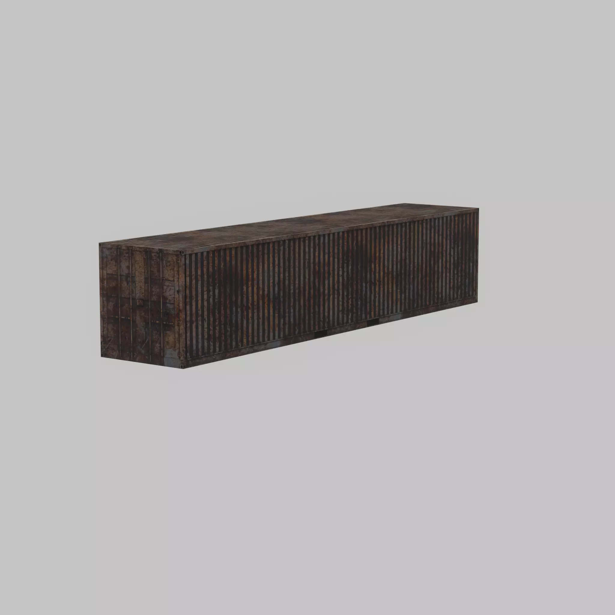 Rusty Cargo-Container 40ft Low-poly 3D model_63