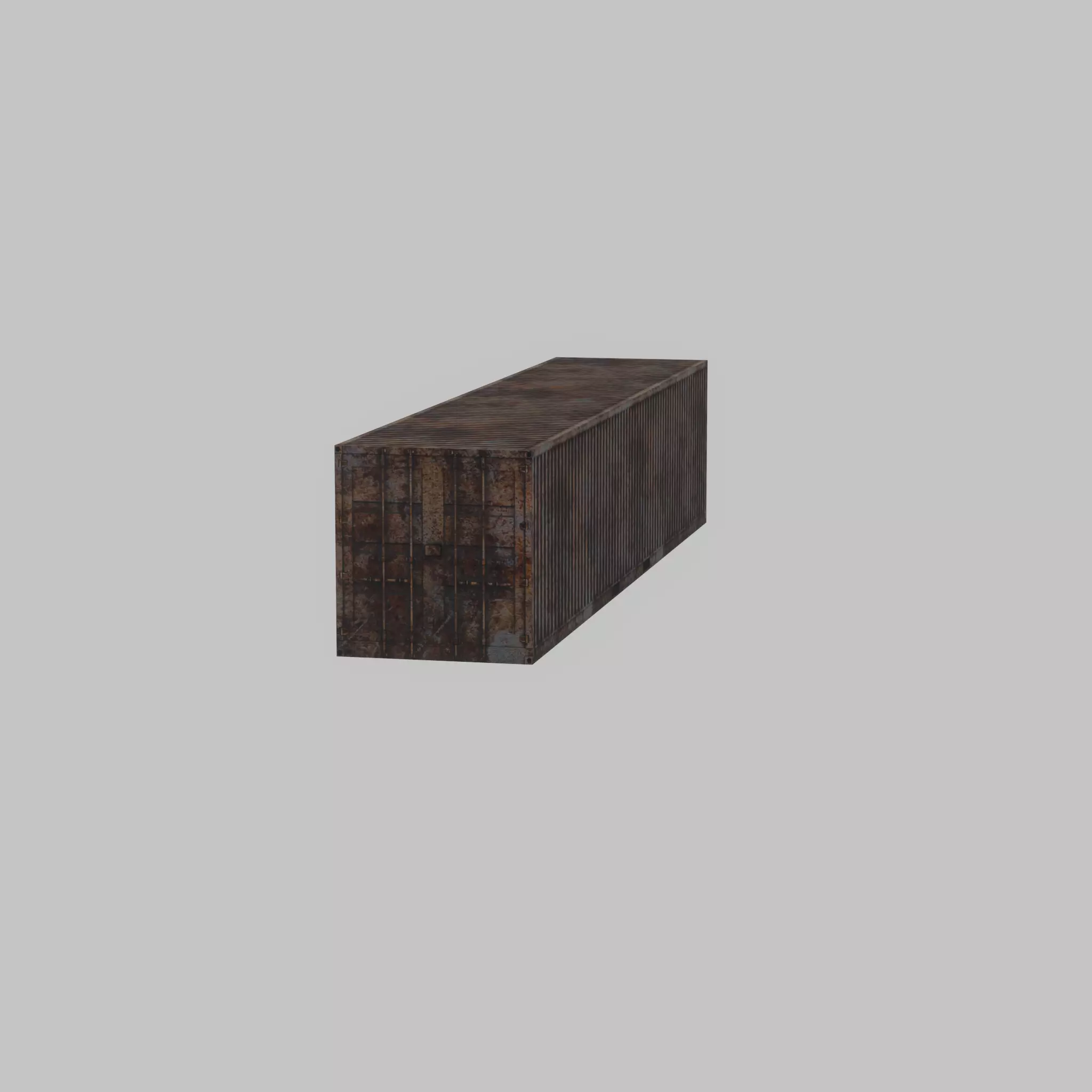 Rusty Cargo-Container 40ft Low-poly 3D model_46