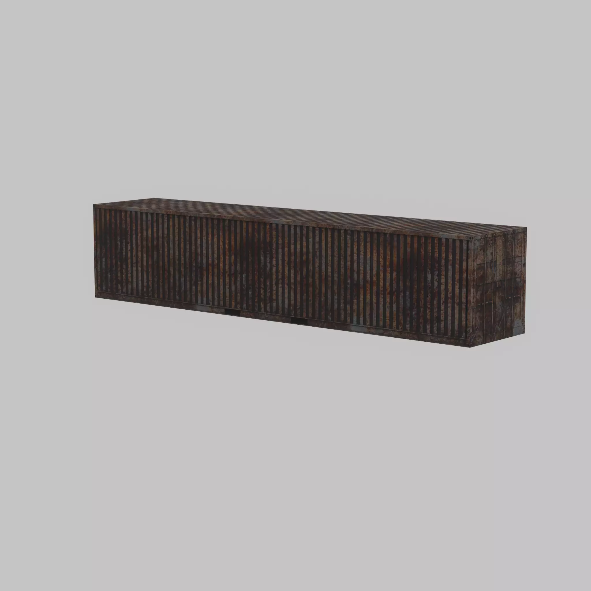 Rusty Cargo-Container 40ft Low-poly 3D model_39