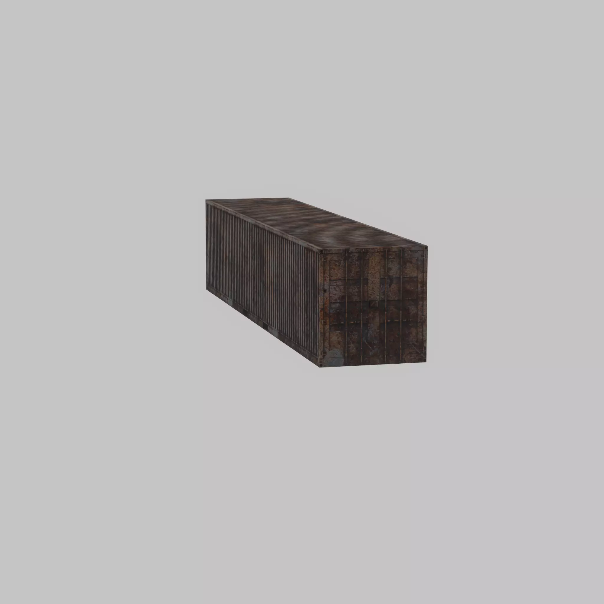Rusty Cargo-Container 40ft Low-poly 3D model_48