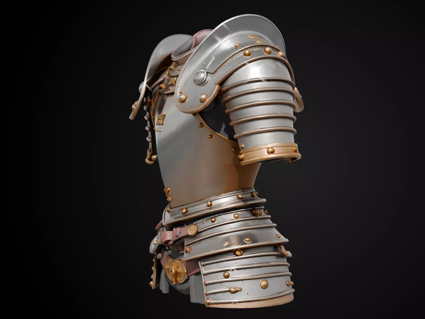 Stylized Medieval Armor - Paladin Defender 3D print model_10