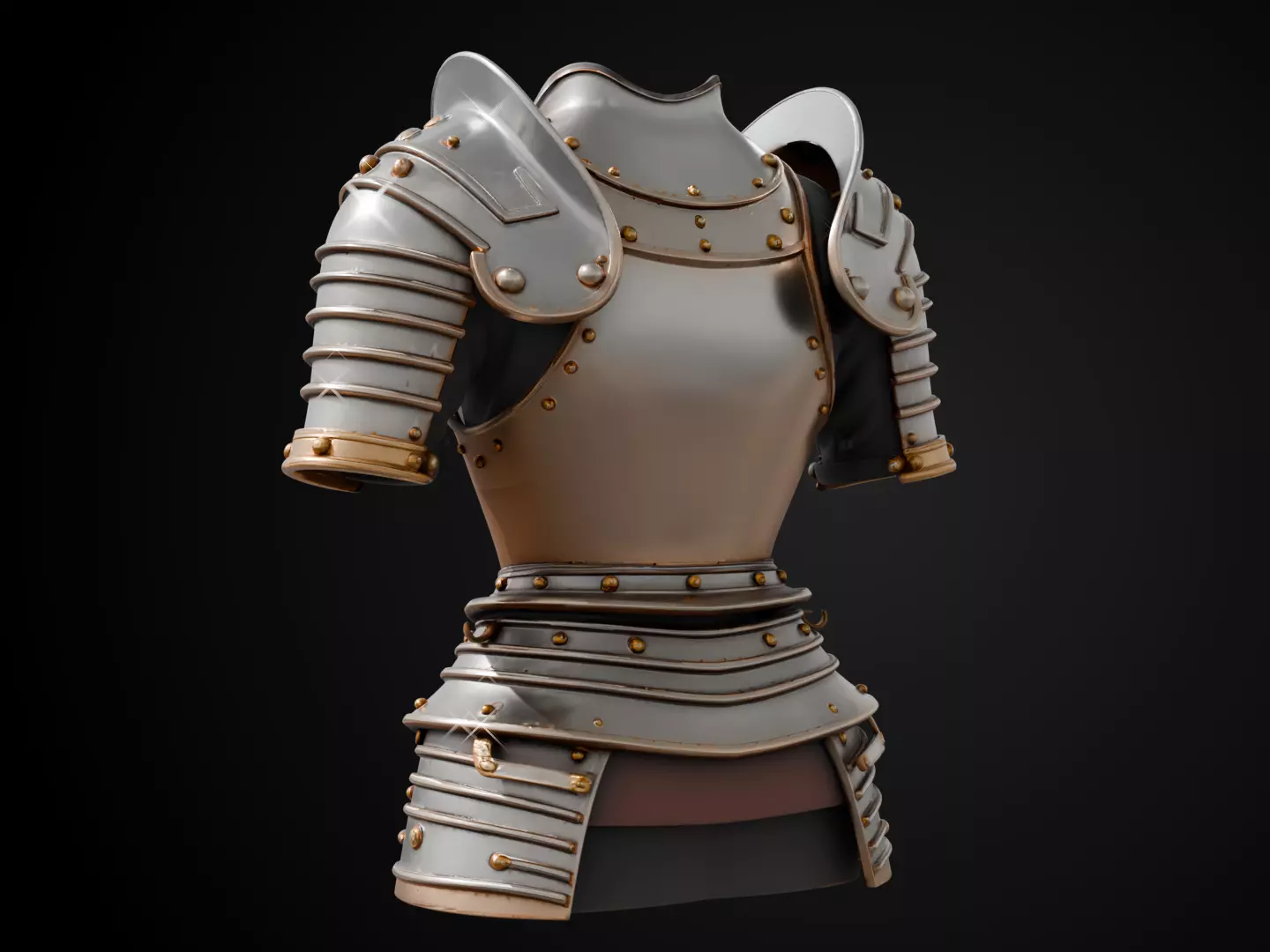 Stylized Medieval Armor - Paladin Defender 3D print model_7