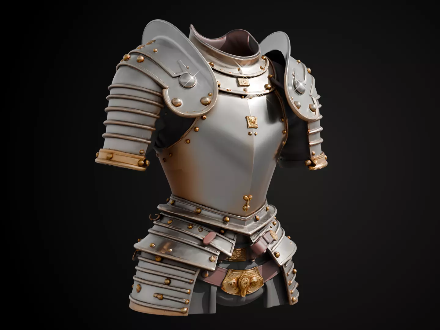 Stylized Medieval Armor - Paladin Defender 3D print model_1