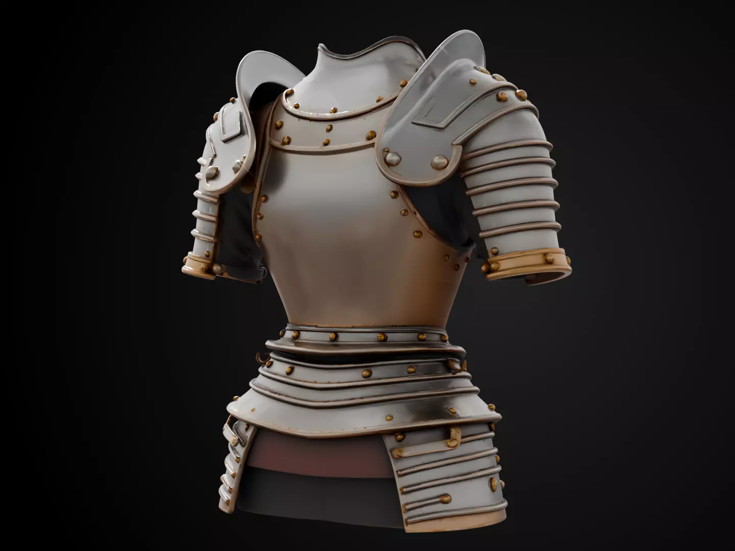 Stylized Medieval Armor - Paladin Defender 3D print model_5