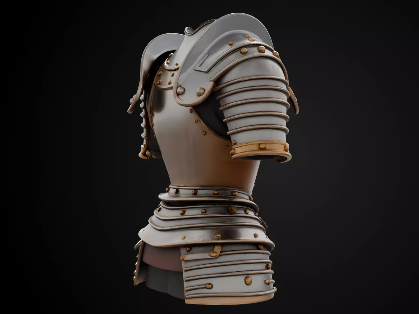Stylized Medieval Armor - Paladin Defender 3D print model_4